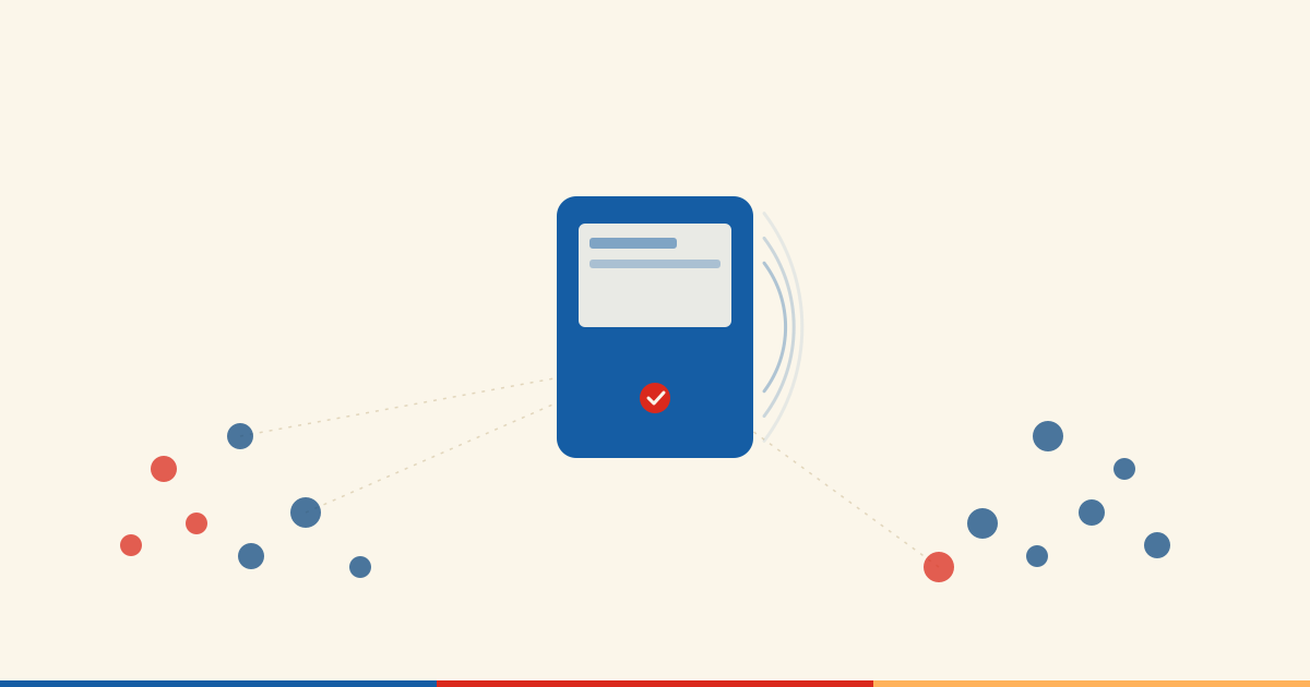 Illustration abstraite d'un flux de paiement en festival